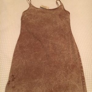 Tan distressed dress